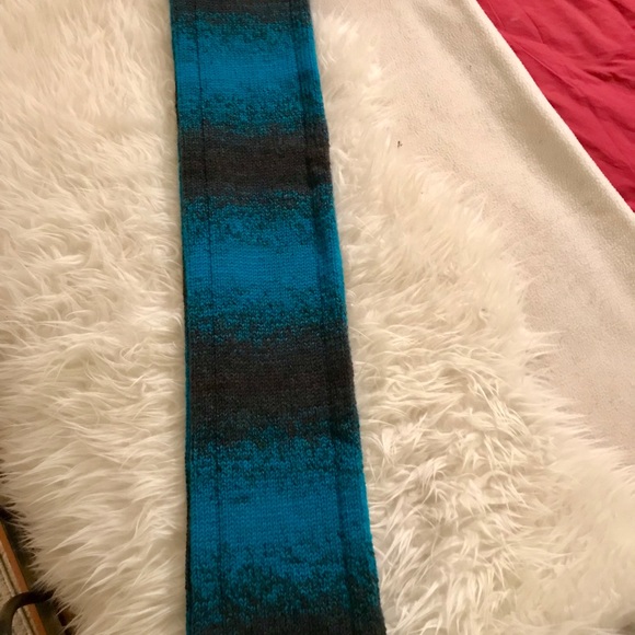 Ombré Scarf 
Aqua & Charcoal - Picture 2 of 3